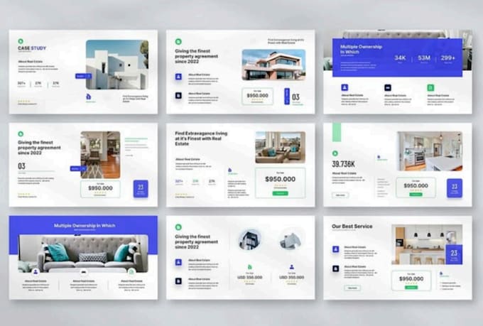 design a modern real estate pitch deck or proposal